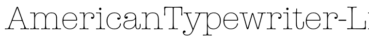 AmericanTypewriter-Light