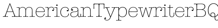 AmericanTypewriterBQ-Light