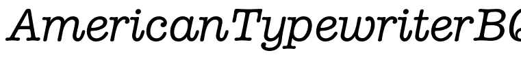 AmericanTypewriterBQ-MediumItalic