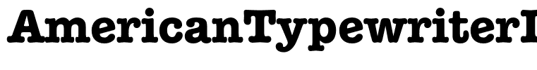 AmericanTypewriterLT-BoldA