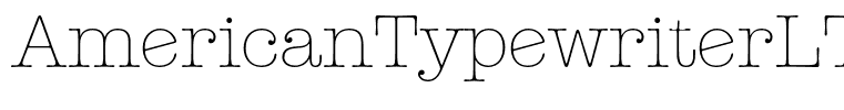 AmericanTypewriterLT-LightA