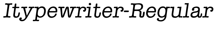 Itypewriter-Regular