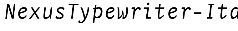 NexusTypewriter-Italic