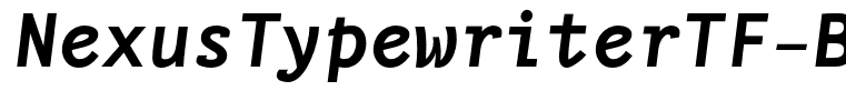 NexusTypewriterTF-BoldItalic