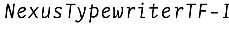 NexusTypewriterTF-Italic