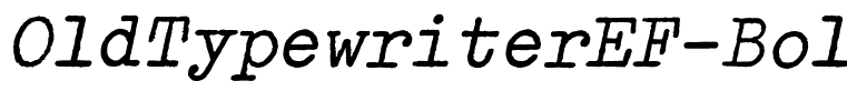 OldTypewriterEF-BoldObl