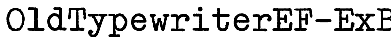 OldTypewriterEF-ExBold