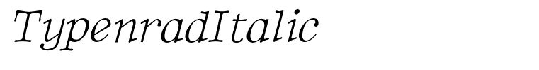 TypenradItalic