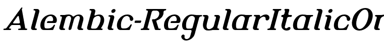 Alembic-RegularItalicOne