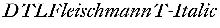 DTLFleischmannT-Italic