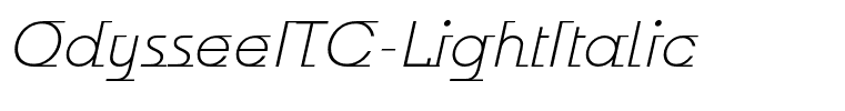 OdysseeITC-LightItalic