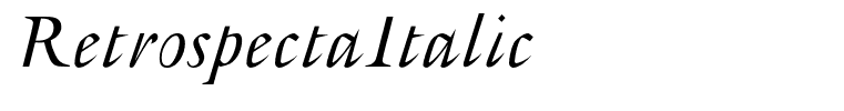 RetrospectaItalic