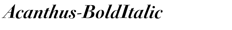 Acanthus-BoldItalic