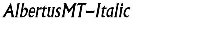 AlbertusMT-Italic