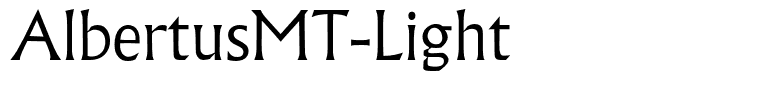 AlbertusMT-Light