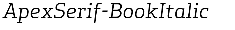 ApexSerif-BookItalic