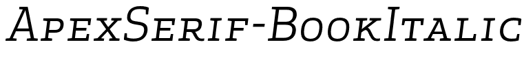 ApexSerif-BookItalicCaps