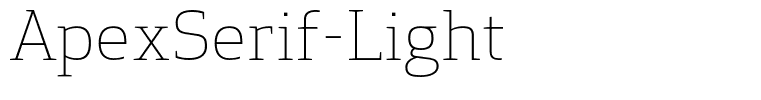 ApexSerif-Light