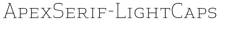 ApexSerif-LightCaps