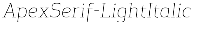 ApexSerif-LightItalic