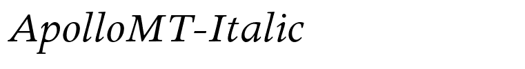 ApolloMT-Italic