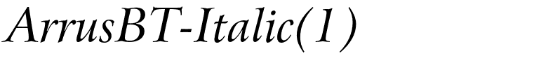 ArrusBT-Italic(1)