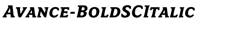 Avance-BoldSCItalic