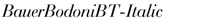 BauerBodoniBT-Italic