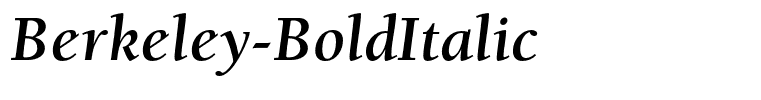 Berkeley-BoldItalic