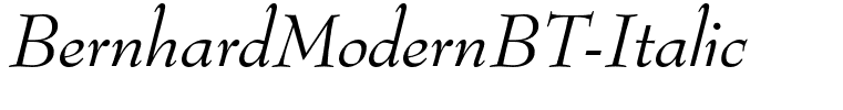BernhardModernBT-Italic
