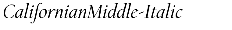CalifornianMiddle-Italic