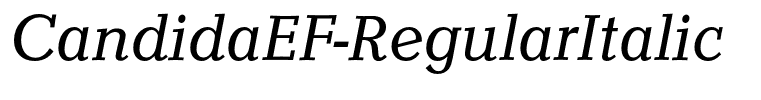CandidaEF-RegularItalic