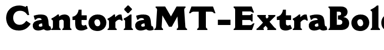 CantoriaMT-ExtraBold
