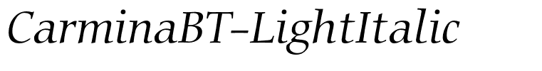 CarminaBT-LightItalic