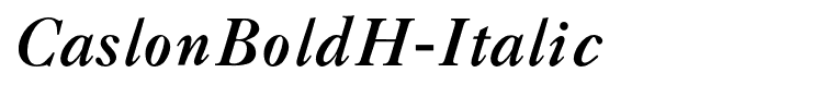 CaslonBoldH-Italic