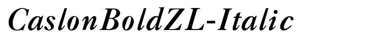 CaslonBoldZL-Italic