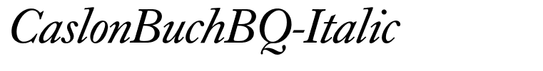 CaslonBuchBQ-Italic