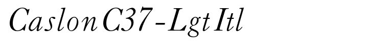 CaslonC37-LgtItl