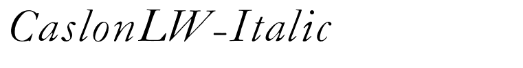CaslonLW-Italic