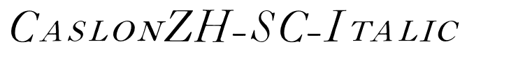 CaslonZH-SC-Italic