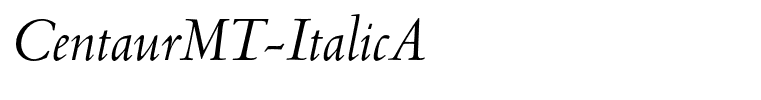 CentaurMT-ItalicA