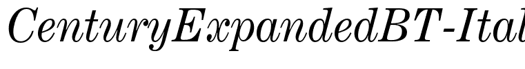 CenturyExpandedBT-Italic