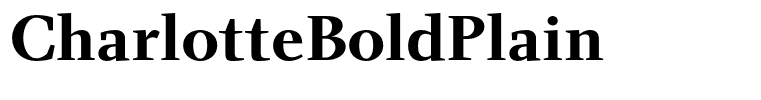 CharlotteBoldPlain