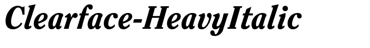 Clearface-HeavyItalic