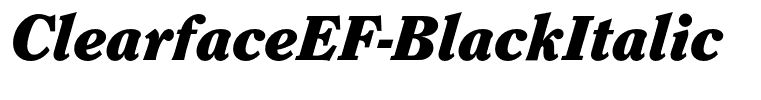ClearfaceEF-BlackItalic