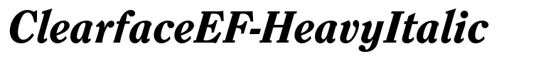 ClearfaceEF-HeavyItalic