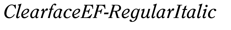 ClearfaceEF-RegularItalic