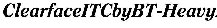 ClearfaceITCbyBT-HeavyItalic