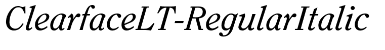 ClearfaceLT-RegularItalic