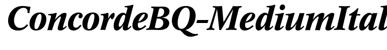 ConcordeBQ-MediumItalic